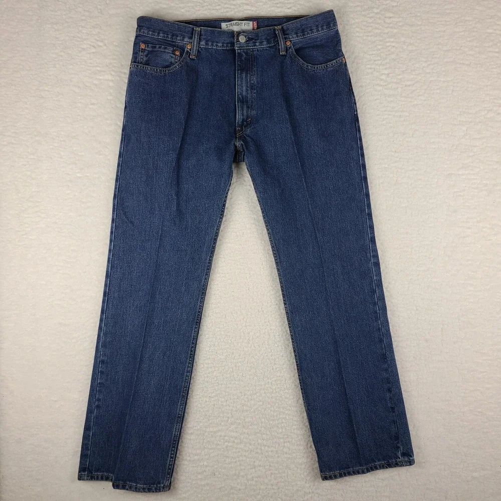 Levi's 505‎ Jeans Mens Blue 36x30 Straight Fit 100% Cotton Medium Wash